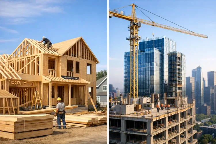 Types of Construction: Residential, Commercial